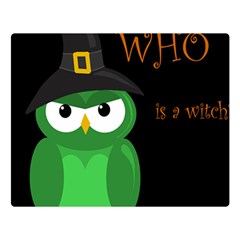 Who Is A Witch? - Green Double Sided Flano Blanket (large)  by Valentinaart