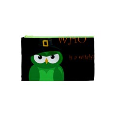 Who Is A Witch? - Green Cosmetic Bag (xs) by Valentinaart