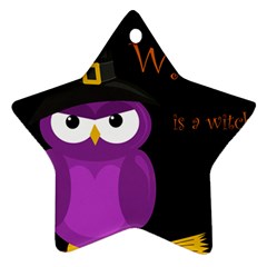 Who is a witch? - purple Ornament (Star) 