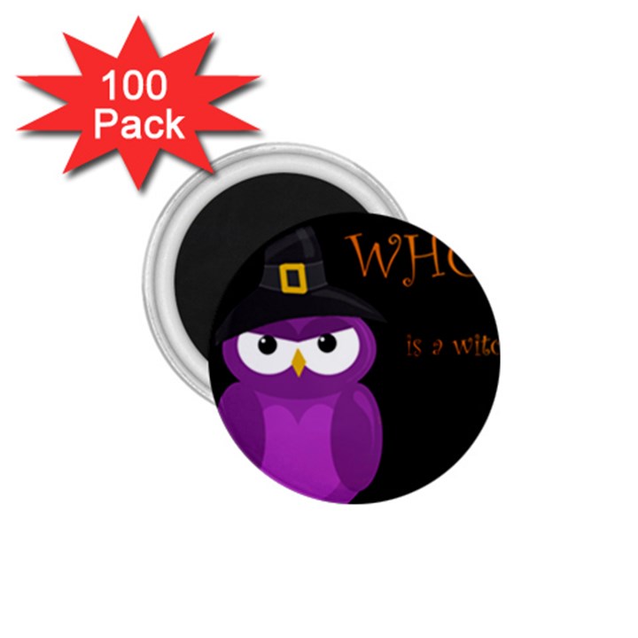 Who is a witch? - purple 1.75  Magnets (100 pack) 