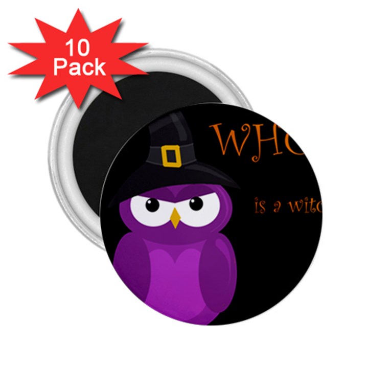 Who is a witch? - purple 2.25  Magnets (10 pack) 