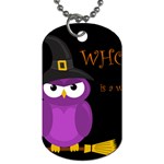 Who is a witch? - purple Dog Tag (One Side) Front