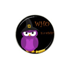 Who Is A Witch? - Purple Hat Clip Ball Marker by Valentinaart