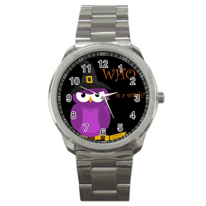 Who is a witch? - purple Sport Metal Watch