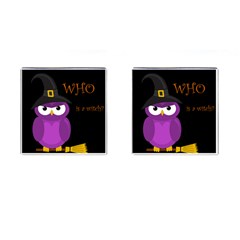 Who Is A Witch? - Purple Cufflinks (square) by Valentinaart