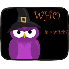 Who Is A Witch? - Purple Double Sided Fleece Blanket (mini)  by Valentinaart