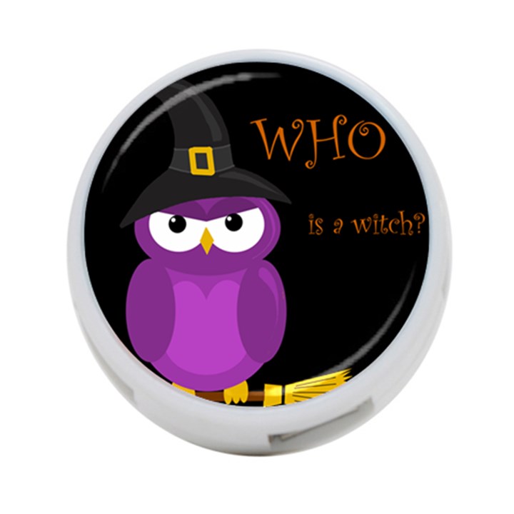 Who is a witch? - purple 4-Port USB Hub (One Side)