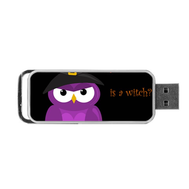 Who is a witch? - purple Portable USB Flash (One Side)