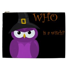 Who Is A Witch? - Purple Cosmetic Bag (xxl)  by Valentinaart