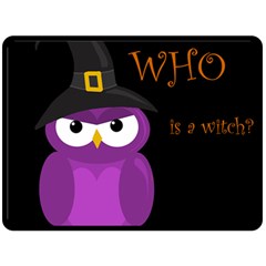 Who Is A Witch? - Purple Double Sided Fleece Blanket (large)  by Valentinaart