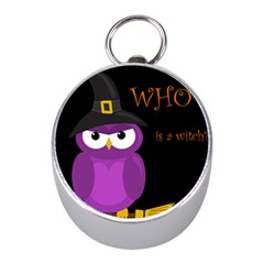 Who is a witch? - purple Mini Silver Compasses