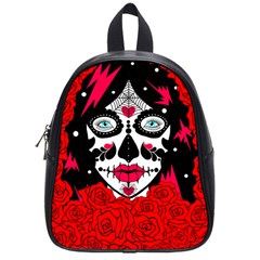 Sugar Skull Red Roses School Bags (small) 