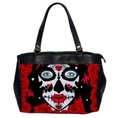 Sugar Skull Red Roses Office Handbags