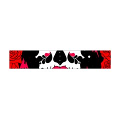 Sugar Skull Red Roses Flano Scarf (mini) by burpdesignsA