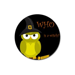 Who Is A Witch? - Yellow Magnet 3  (round) by Valentinaart