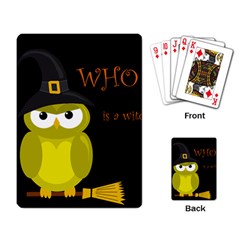 Who Is A Witch? - Yellow Playing Card by Valentinaart