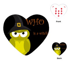 Who Is A Witch? - Yellow Playing Cards (heart)  by Valentinaart