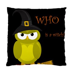 Who Is A Witch? - Yellow Standard Cushion Case (one Side) by Valentinaart