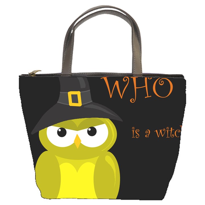 Who is a witch? - yellow Bucket Bags