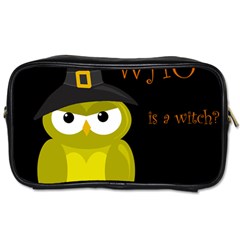 Who Is A Witch? - Yellow Toiletries Bags by Valentinaart