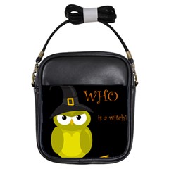 Who Is A Witch? - Yellow Girls Sling Bags by Valentinaart