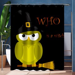 Who Is A Witch? - Yellow Shower Curtain 60  X 72  (medium)  by Valentinaart