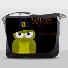 Who Is A Witch? - Yellow Messenger Bags by Valentinaart