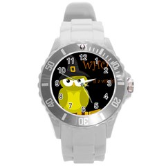 Who Is A Witch? - Yellow Round Plastic Sport Watch (l) by Valentinaart