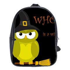 Who Is A Witch? - Yellow School Bags (xl)  by Valentinaart