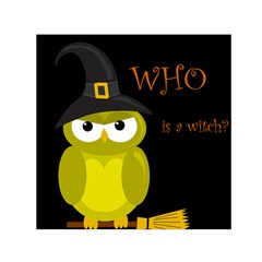 Who Is A Witch? - Yellow Small Satin Scarf (square) by Valentinaart