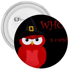 Who Is A Witch? - Red 3  Buttons by Valentinaart