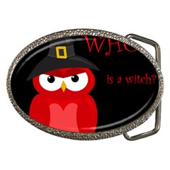 Who Is A Witch? - Red Belt Buckles by Valentinaart