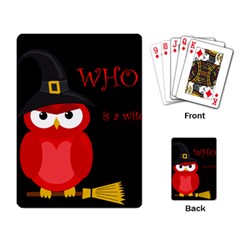 Who Is A Witch? - Red Playing Card by Valentinaart