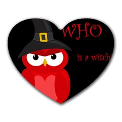 Who Is A Witch? - Red Heart Mousepads by Valentinaart