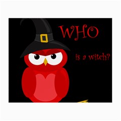 Who Is A Witch? - Red Small Glasses Cloth (2-side) by Valentinaart