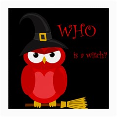 Who Is A Witch? - Red Medium Glasses Cloth (2-side) by Valentinaart