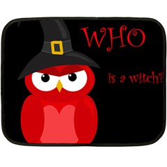 Who Is A Witch? - Red Double Sided Fleece Blanket (mini)  by Valentinaart