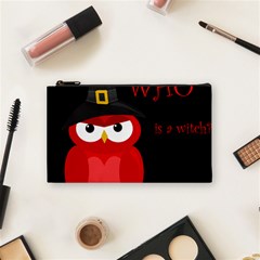 Who Is A Witch? - Red Cosmetic Bag (small)  by Valentinaart