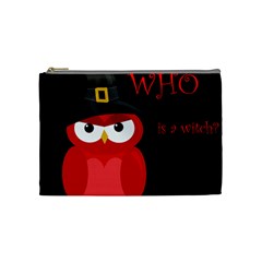 Who Is A Witch? - Red Cosmetic Bag (medium)  by Valentinaart