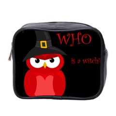 Who Is A Witch? - Red Mini Toiletries Bag 2-side by Valentinaart