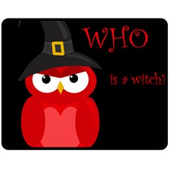 Who Is A Witch? - Red Fleece Blanket (medium)  by Valentinaart