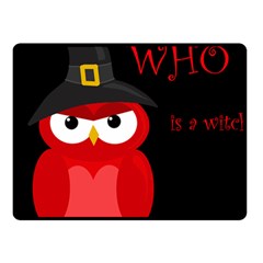 Who Is A Witch? - Red Fleece Blanket (small) by Valentinaart