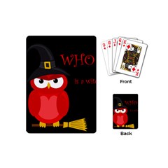 Who Is A Witch? - Red Playing Cards (mini)  by Valentinaart