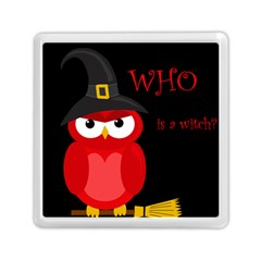 Who Is A Witch? - Red Memory Card Reader (square)  by Valentinaart