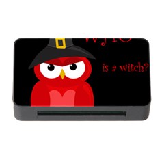 Who Is A Witch? - Red Memory Card Reader With Cf by Valentinaart