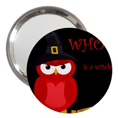 Who Is A Witch? - Red 3  Handbag Mirrors by Valentinaart