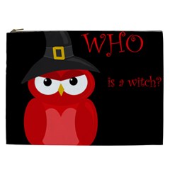 Who Is A Witch? - Red Cosmetic Bag (xxl)  by Valentinaart