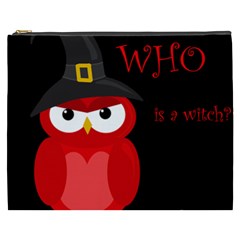 Who Is A Witch? - Red Cosmetic Bag (xxxl)  by Valentinaart