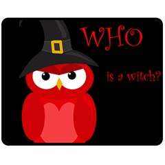 Who Is A Witch? - Red Double Sided Fleece Blanket (medium)  by Valentinaart