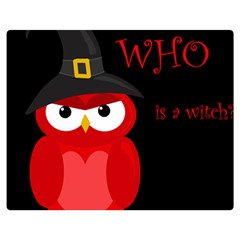 Who Is A Witch? - Red Double Sided Flano Blanket (medium)  by Valentinaart